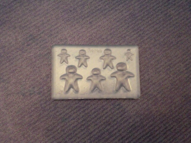 シリコンモールド　C-423　ジンジャーマン背面／シリコン型／レジン／ねんど／ミニチュアフード／お菓子