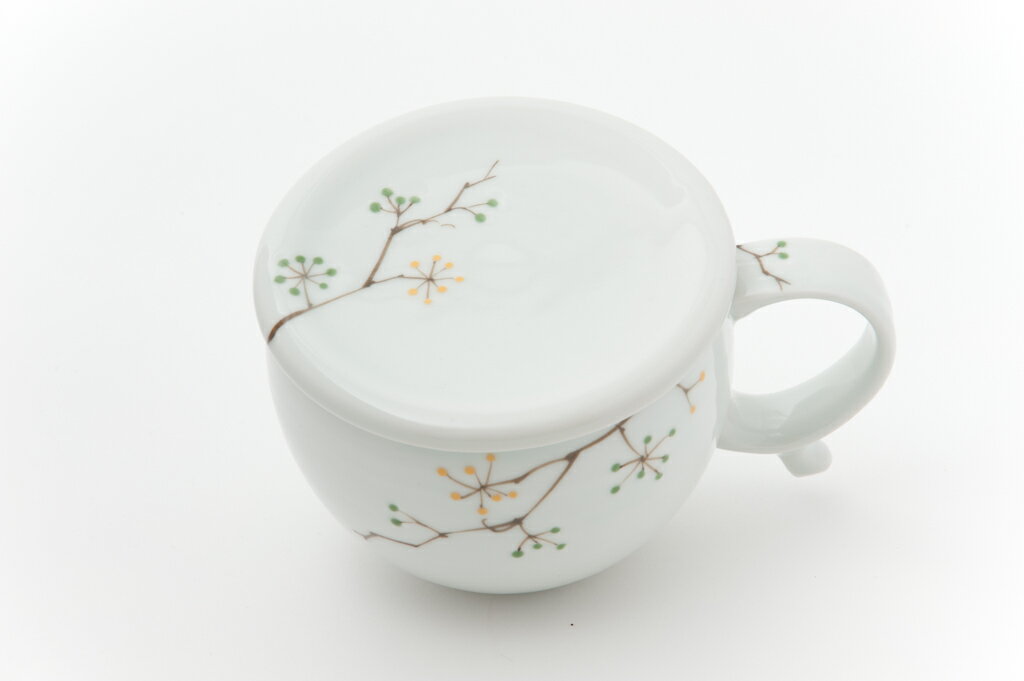 【和食器】【有田焼】【しょうが】おろし器付　生姜マグカップ　※木の実