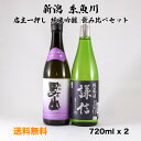 日本酒 新潟 地酒 糸魚川 純米吟醸 飲み比べ セット 謙信 根知男山 720ml x 2本 送料無料