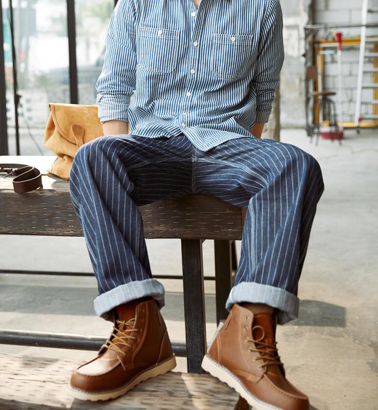 ジーンズ ストライプ柄 デニムパンツ メンズ オーバーオール つなぎ サスペンダーズボン 作業服 　メンズファッション