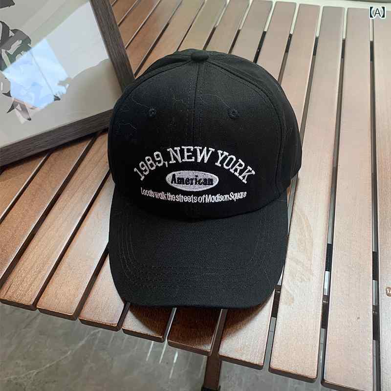 ベースボール キャップ レディース 韓国 レトロ 野球帽 夏 ストリート レター 刺繍 1989 ピーク キャッ..