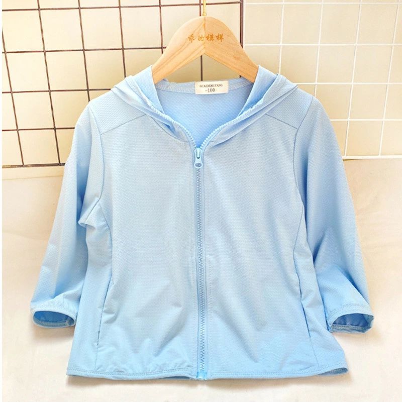 フード付き キッズ パーカー UVパーカー 女の子 UVカット ラッシュガード 涼感 子供服 長袖 UVカットパーカー プール 男の子 夏服 ジュニア 紫外線 旅行 通気性 日焼け 薄手 子供 日よけ対策 虫よけ対策 羽織り コンパクト キッズ