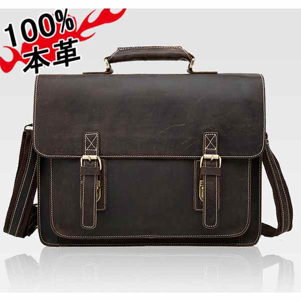 ショルダーバッグ ビジネスバッグ 牛革 鞄 斜めがけ 肩掛け 通勤 通学 大人 高校生 メンズ レディース ..