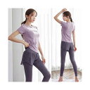 スポーツウェア 上下セット 2点セット レディース セットアップ ヨガウェア トレーニングウェア ジムウェア ランニングウェア フィット
