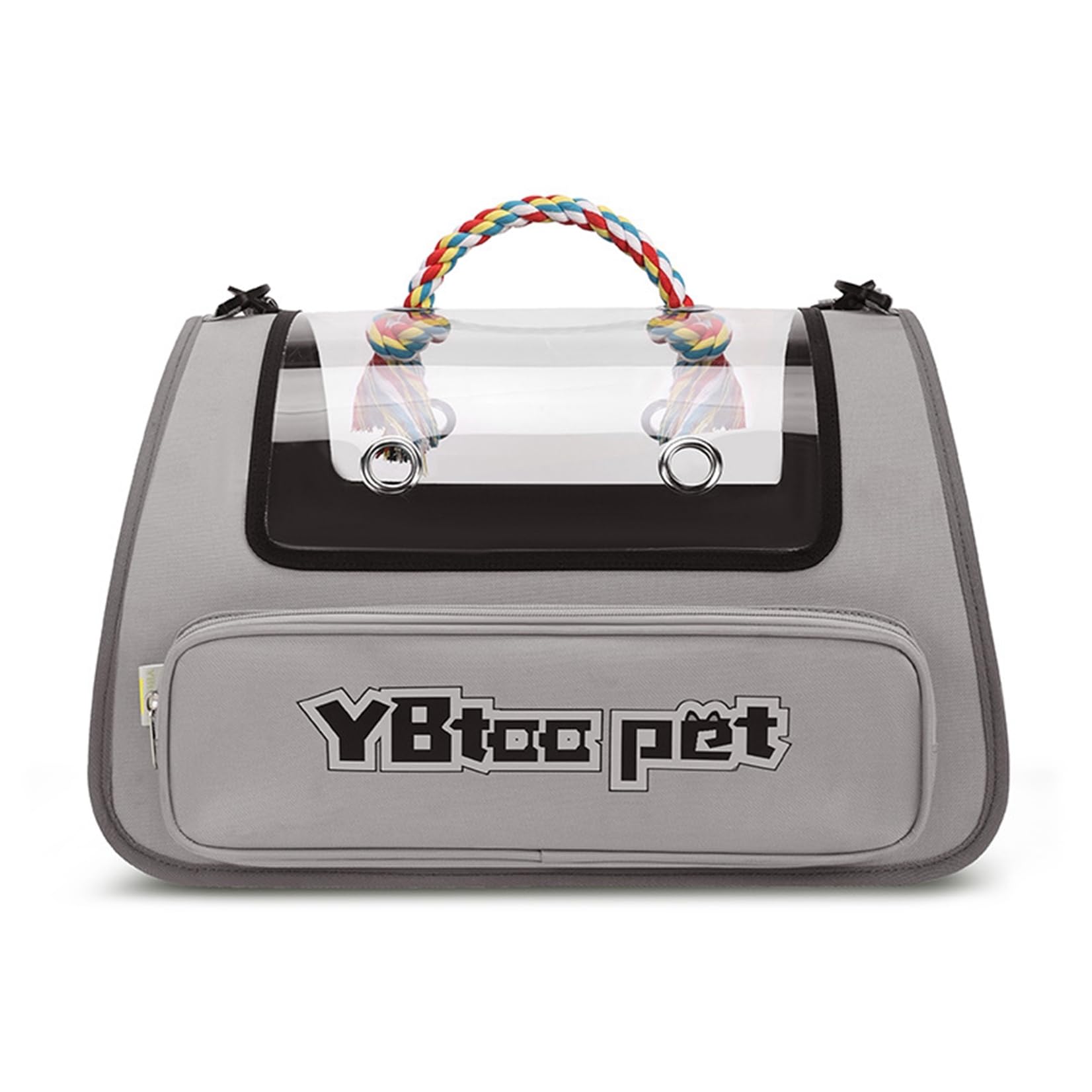 猫用キャリーバッグ ペット ポケット付き 小型犬　犬猫用 犬キャリーバッグ ダブルファスナー 透明な窓..