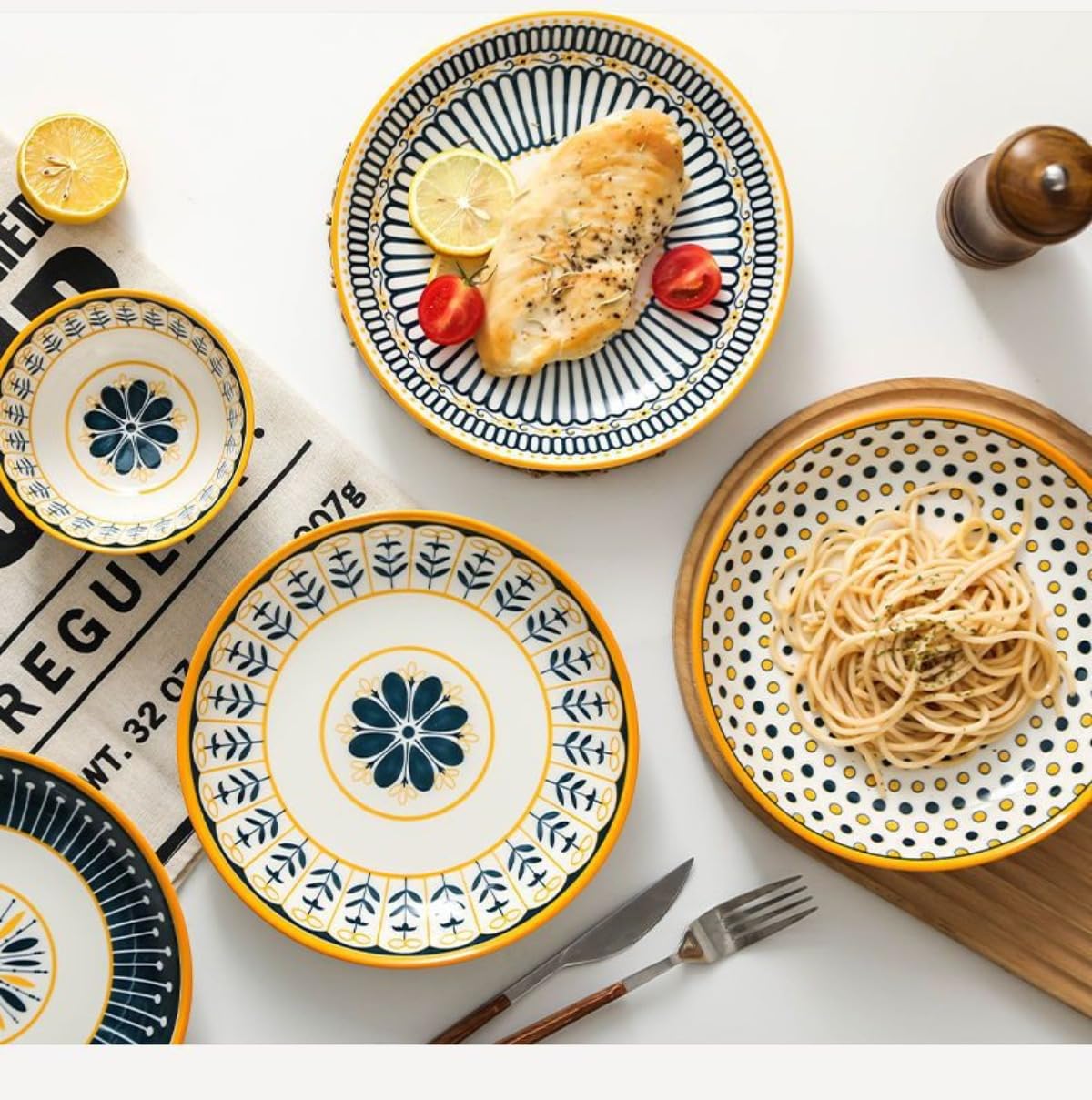 高級皿 野菜皿 家庭用和皿 陶器製果物皿 高額ネット赤鉢皿セット (4個 A)