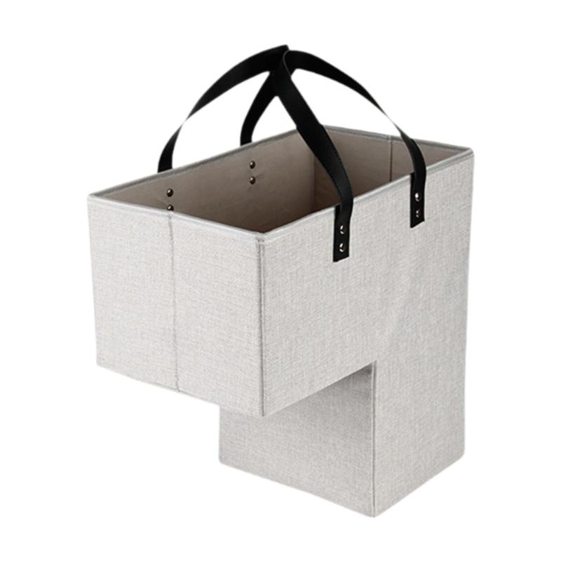 階段バスケット ハンドル付き ラダー収納ボックス フォールダブル設計 クラッター解消 洗える生地 軽量..