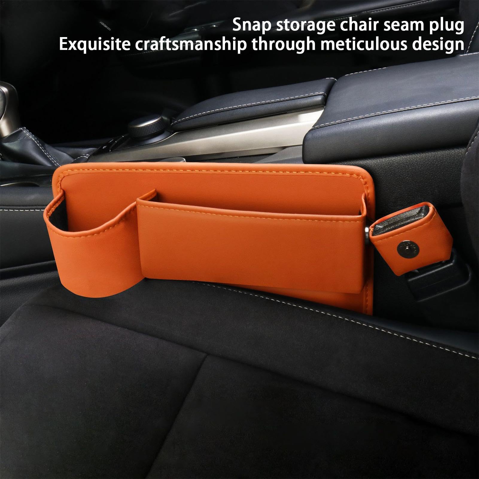 Rakuten - カーシートひび割れフィラー、カーシート隙間フィラー - 自動車シートのひび割れ保管 | 多機能カーシートレザーオーガナイザー、電話、サングラス用オートコンソールサイド収納ボックス