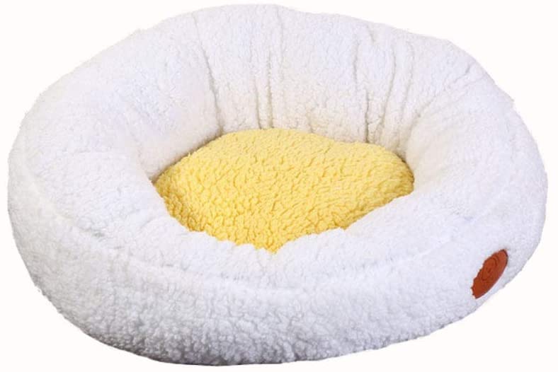 猫 ベッド 犬 ペットベッド 犬暖かいカシミヤ卵黄犬小屋睡眠巣犬ベッドソフトで快適なペットベッドソフ..
