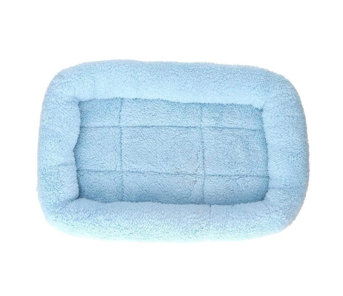猫 ベッド 犬 ペットベッド 超ソフトペットパッド洗濯機で洗える犬猫マット滑り止めペットベッドライナースーパープラッシュ猫犬ベッド 猫 ベッド ハウス 暖かい 防寒 冷房対策 (Color : Blue Size : 40*27cm)