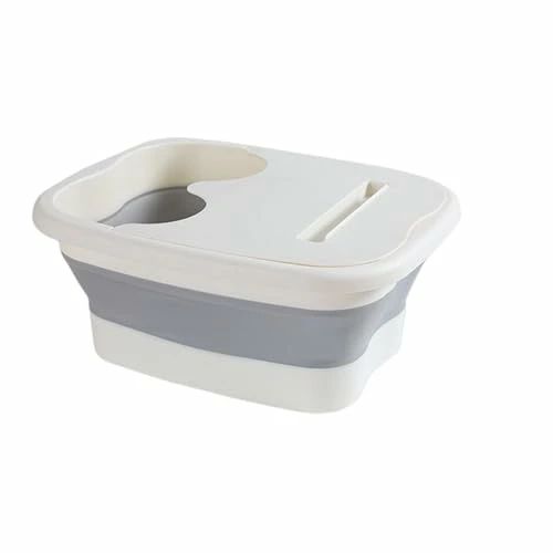 足湯桶折りたたみ足湯家庭用収納簡易マッサージ養生ふくらはぎ保温足湯鉢 大容量 蓋付き 保温 厚みと高..