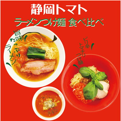 わかふじ 静岡トマトラーメンつけ麺食べ比べセット 4食入×2箱 ラーメン つけ麺 トマトラーメン トマトつけ麺 静岡 函南町 白井農園 静岡 お土産 画像2