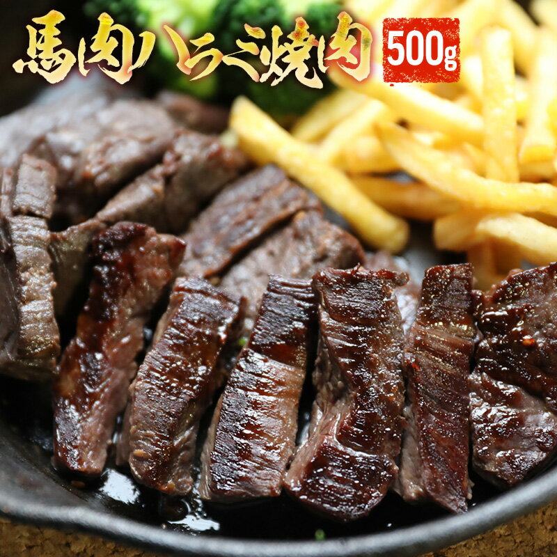 タレ漬け馬ハラミ焼肉用 500g 【加熱用】焼肉 バーベキュー ハラミ 馬ハラミ メガ盛り 焼き肉 父の日ギフト 2025 BBQ お歳暮 御歳暮 年末 正月 ...