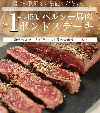 馬肉1ポンドステーキ用 1枚 約450g 3枚購入で送料無料 馬肉ステーキ ヘルシー ダイエット 低脂肪 低カロリー ギフト ステーキ 馬ステーキ ワンポンド 1ポンド 1pond steak