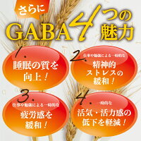 GABA睡眠の質の向上精神的ストレスの軽減疲労感を緩和活気・活力感を軽減