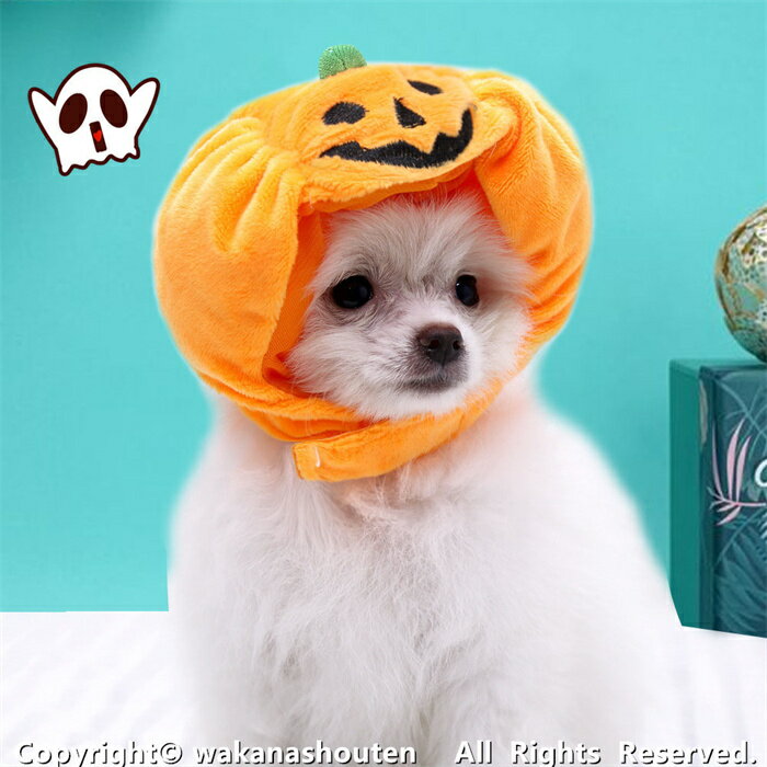 【カボチャ帽子】 ハロウィン 犬 かぼちゃ かぶりもの 犬 猫 コスプレ 犬服 猫服 ペット服 ドッグウェ..