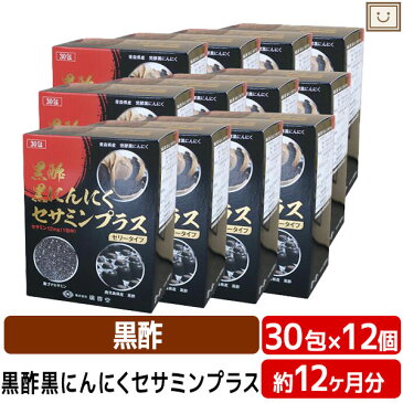 あす楽 送料無料 黒酢黒にんにくセサミンプラス 30包 12個セット | 黒酢 くろず 黒にんにく 黒ゴマ セサミン ごま 発酵 鹿児島 鹿児島黒酢 アミノ酸 ビタミン スタミナ ゼリータイプ ゼリー スティックゼリー 黒酢にんにく 黒酢ニンニク ゴマ 黒セサミン 黒セサミ お酢 酢