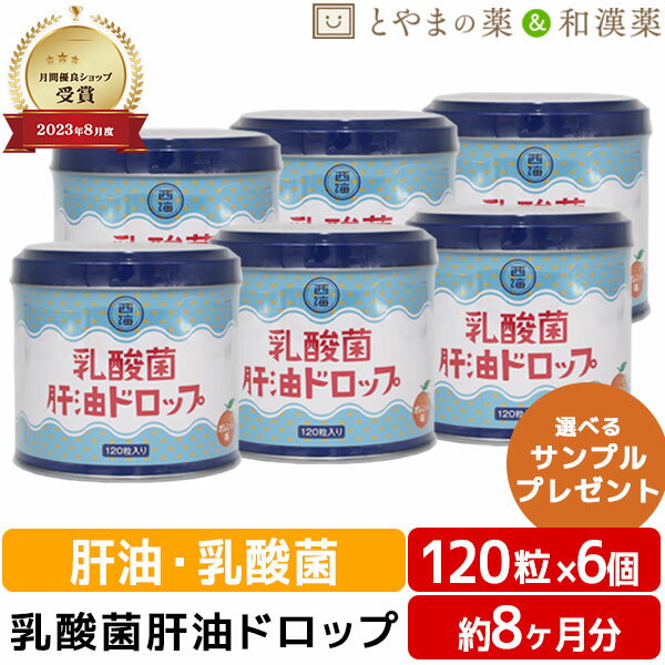 【レビューキャンペーン実施】乳酸菌肝油ドロップ オレンジ風味 120粒 6個セット | 肝油ドロップ 国産 子供 目のサプリ ビタミンD ビタミンC ビタミンA 乳酸菌 鮫肝油 受験生 ビタミン剤 栄養補助食品 西海製薬 サプリ 敬老 敬老の日 ギフト 健康食品 サプリメント 食事 肌