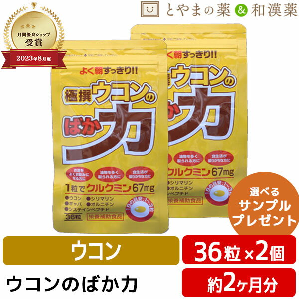 極撰 ウコン の ばか力 36粒 2個 セット | シリマリン オルニチン サプリ クルクミン ビタミンe アラニン カプセル お酒 サプリメント 男性 女性 健康 gaba 日本製 うこん シスチン システイン 敬老の日 健康食品 ギフト 健康診断 食事で不足