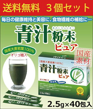 【 送料無料 】広貫堂 青汁粉末ピュア 40包 3個セット | 青汁 国産 酵素ドリンク ダイエット オリゴ糖 食物繊維 抹茶風味 あおじる 国産 飲みやすい 粉末 健康ドリンク ビタミンb6 野菜不足 腸内環境 大麦若葉 おいしい 青汁粉末 酵素ドリンク 国産素材 美容