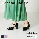 【ポイント5倍】【クーポン有】【SALE】パンプス レディース ストラップ 安定感 太ヒール エナメル クラシカル スタイルアップ 黒 ブラック 白 ホワイト パープル フレアソールセパレートパンプス
