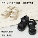 【ポイント5倍】【SALE】【新作】レディース サンダル スポーツサンダル スポサン 厚底 軽量 サイズ調整 黒 ブラック ベージュ 【Fit meサンダル】メ...