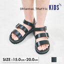 【ポイント5倍】【SALE】キッズ サンダル 黒 白 ホワイト 男の子 女の子 男女兼用 厚底バックルベルトサンダル