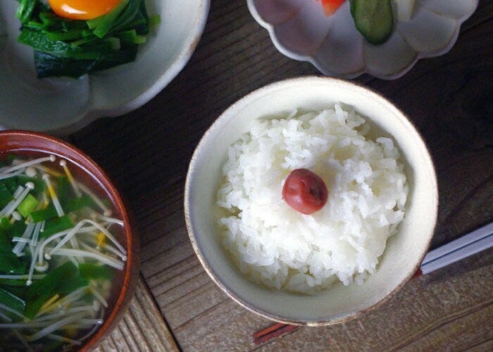 【益子焼】【ナチュラル陶器】【わかさま陶芸】アンティークスリムライン飯わん(大)柔らかなモノトーン大人かわいいマットな質感ナチュラル食器陶器