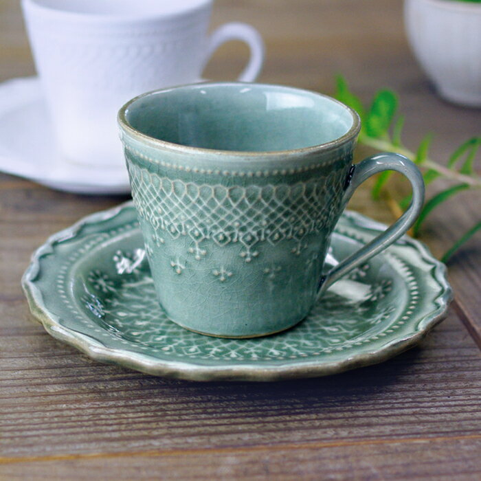 コーヒーカップ ソーサー 碗皿/ 風紋 コーヒーC/S（赤） /陶器 おしゃれ ギフト プレゼント 贈り物 カフェ