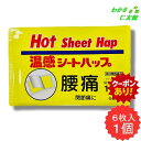 【07/19 20時~24時限定クーポンあり!】 温感シートハップ 6枚 【第3類医薬品】 外用鎮痛消炎薬 湿布薬 腰痛 肩こり 関節痛 打撲 捻挫 筋肉痛 骨折痛 しもやけ 筋肉疲労