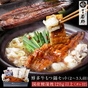 うなぎ蒲焼+博多若杉牛もつ鍋ギフトセット(2〜3人前) 【送料無料】うなもつ ひつまぶし ウナギ 鰻 お取り寄せ ギフト プレゼント 贈り物 誕生日 お祝い 内...