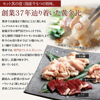 もつ鍋国産牛もつの甘み