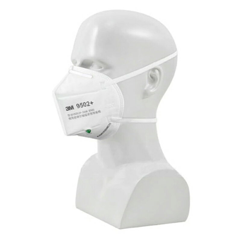 KN95 マスク 50枚入 3M 9502+ スリーエム N95基準 衛生 医療用マスク 標準サイズ 頭の後ろで固定するタイプ モデル 9502+ (認証番号:GB2626-2006 kn95) ヘッドバンド CE FDA 証明書