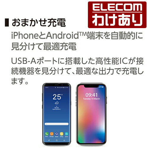 【訳あり】エレコム モバイルバッテリー 7000mAh C+A 18W USB Power Delivery規格...