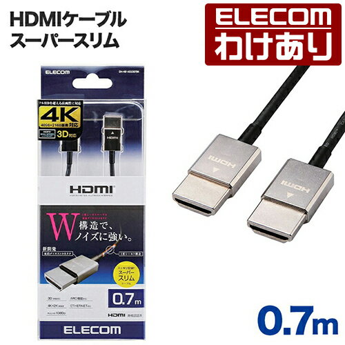 エレコム HDMIケーブル スーパースリム 金属コネクタ 0