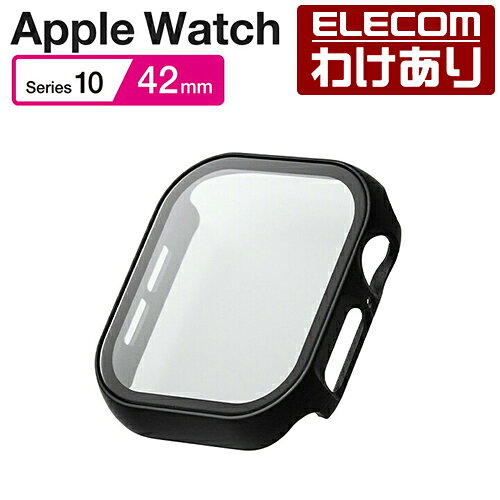 【訳あり】エレコム Apple Watch 42mm 用 フルカバーケース プレミアムガラス ゴリラ 高透明 AppleWatch 42 フルカバー ケース カバー ブラック ELECOM AW-24BFCGOBK 【税込3300円以上で送料無料】[訳あり][ELECOM：エレコムわけありショップ][直営]