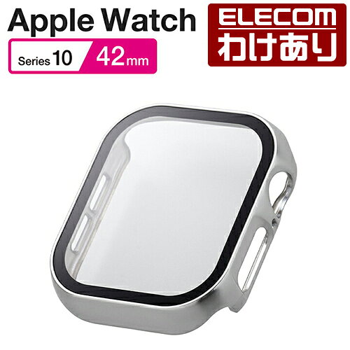 Rakuten - 【訳あり】エレコム Apple Watch 42mm 用 フルカバーケース プレミアムガラス 高透明 メタリック AppleWatch 42 フルカバー ケース カバー シルバー ELECOM AW-24BFCGPSV 【税込3300円以上で送料無料】[訳あり][ELECOM：エレコムわけありショップ][直営]