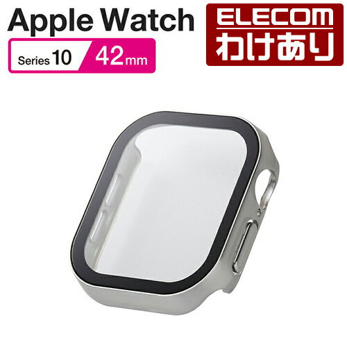 樂天商城 - 【訳あり】エレコム Apple Watch 42mm 用 フルカバーケース プレミアムガラス 高透明 防水 AppleWatch 42 フルカバー ケース カバー シルバー ELECOM AW-24BFCGESV 【税込3300円以上で送料無料】[訳あり][ELECOM：エレコムわけありショップ][直営]