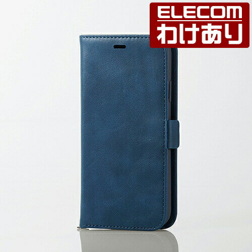 エレコム iPhone XR ケース 手帳型　手帳 Vluno ソフトレザーカバー 磁石付き ネイビー スマホケース iPhoneXR iphoneケース：PM-A18CPLFYNV【税込3300円以上で送料無料】[訳あり][ELECOM：エレコムわけありショップ][直営]