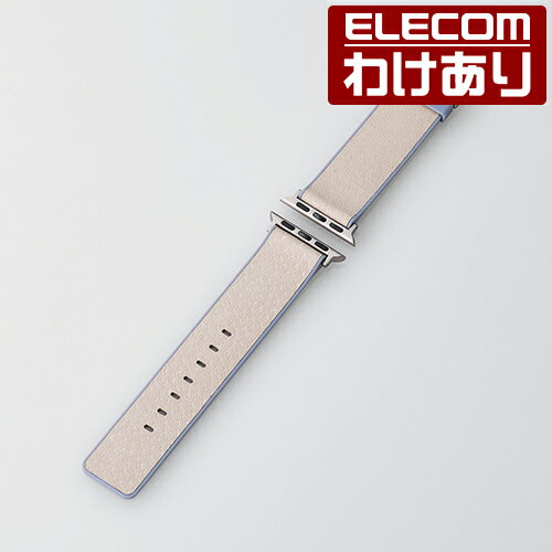 【訳あり】エレコム Apple Watch 41 40 38mm 用 MINIOハイブリッドレザーバンド Aバンド ハイブリッドレザー MINIO アッシュ グレー ×ゼニス ブルー AW-41BDMNOGY 【税込3300円以上で送料無料】[訳あり][ELECOM：エレコムわけありショップ][直営]