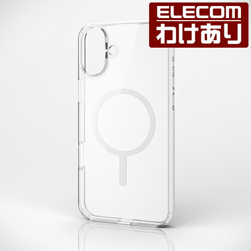 【訳あり】エレコム iPhone16 Plus 用 ハイブリッドケース MAGKEEP 2眼 6.7 スマホ ハイブリッド ケース カバー ホワイト PM-A24BMAG02WH 【税込3300円以上で送料無料】[訳あり][ELECOM：エレコムわけありショップ][直営]