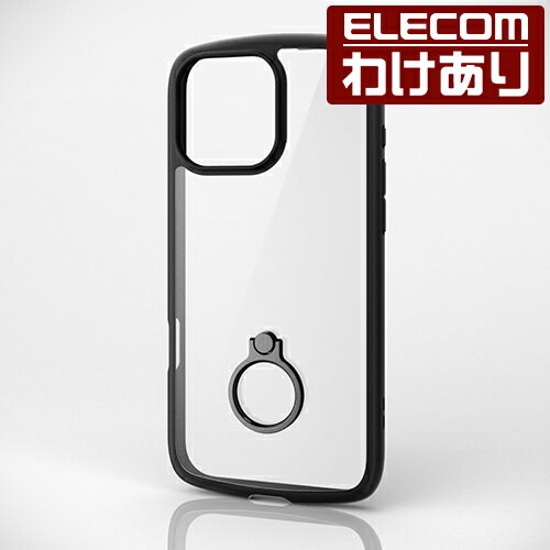 【訳あり】エレコム iPhone16 Pro MAX 用 TOUGH SLIM LITE ハイブリッドケース フレームカラー リング付 3眼 6.9 スマホ ハイブリッド ケース カバー ブラック PM-A24DTSLFCRBK 【税込3300円以上で送料無料】[訳あり][ELECOM：エレコムわけありショップ][直営]