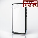 【訳あり】エレコム iPhone 16e 用 MUBRAIN ハイブリッドケース エアバッグ メタルステッカー付 ケース カバー 四隅 ブラック×クリアブルー ...