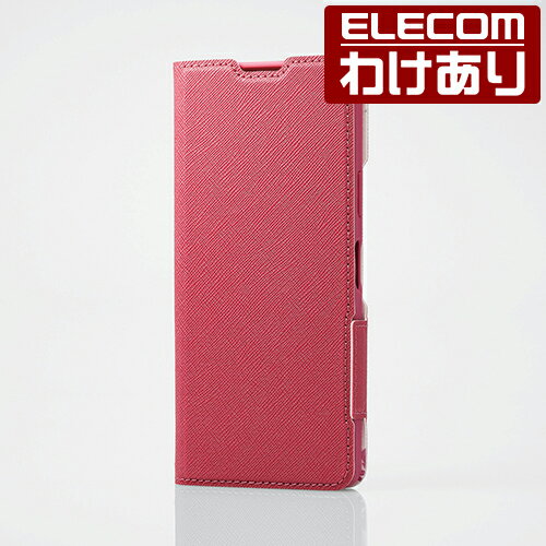 【訳あり】エレコム Xperia 10 V用 ソフトレザー ケース 手帳型 UltraSlim ケース カバー 薄型 超軽量 花柄 ディープピンク PM-X232PLFUJPND 【税込3300円以上で送料無料】[訳あり][ELECOM：エレコムわけありショップ][直営]