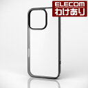 【訳あり】エレコム iPhone 16 Pro 用 ハイブリッドケース フレームカラー ハイブリッド ケース カバー 背面クリア ブラック PMCA24CHVC...