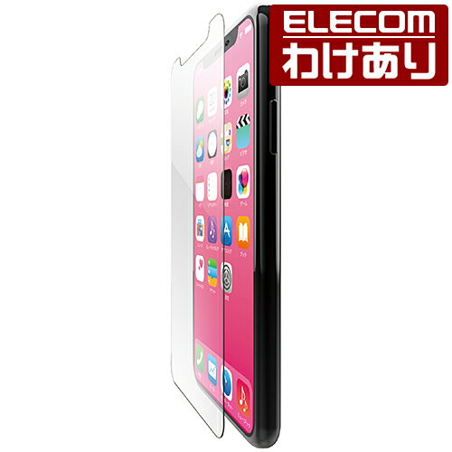 iPhone XR ガラスフィルム 指紋防止 反射防止 iPhoneXR iPhone 11 対応：PM-A18CFLGGM【税込3300円以上で送料無料】[訳あり][ELECOM：エレコムわけありショップ][直営]