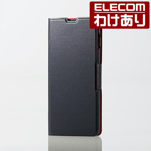 エレコム Galaxy S10+ 用 ギャラクシー エス10プラス GalaxyS10+ ソフトレザーケース 薄型 磁石付 ソフトレザー ケース カバー 手帳型 ブラック スマホケース：PM-GS10PPLFUBK【税込3300円以上で送料無料】[訳あり][エレコムわけありショップ][直営]