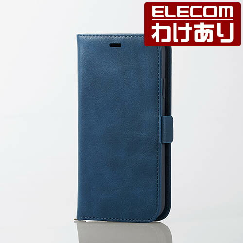 エレコム iPhone XR ケース 手帳型　手帳 Vluno ソフトレザーカバー 磁石付き ネイビー スマホケース iPhoneXR iphoneケース：PM-A18CPLFYNV【税込3300円以上で送料無料】[訳あり][ELECOM：エレコムわけありショップ][直営]