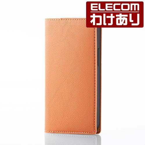 エレコム iPhone 12 mini 用 レザー ケース RICERCA (Coronet) 手帳型 アイフォン 12 ミニ 新型 iPhone12 mini iPhone 2020 5.4 インチ レザー ケース カバー オレンジスカッシュ：PM-A20APLFYILDR【税込3300円以上で送料無料】[訳あり][エレコムわけありショップ][直営]