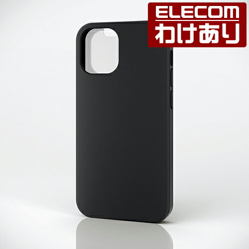 エレコム iPhone 12 mini 用 ハイブリッド ケース 360度保護 アイフォン 12 ミニ iPhone12 mini iPhone 2020 5.4 インチ ハイブリッド ケース カバー ブラック：PM-A20AHV360LBK【税込3300円以上で送料無料】[訳あり][エレコムわけありショップ][直営]